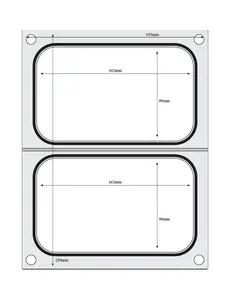 Hendi Traysealer matrix | 2x container 178x113 mm