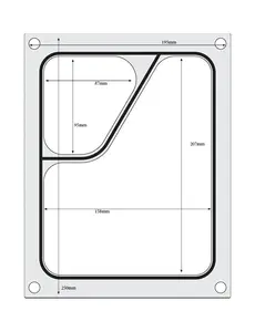 Hendi Traysealer matrix | Tweedelige colt container colt 227x178 mm