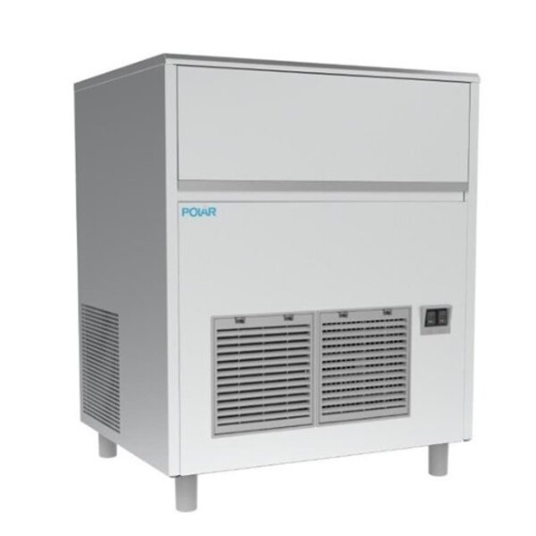 Polar Polar IJsblokjesmachine cap. 85 kg/24 uur | 60 vierkante blokjes per cyclus | Opslag 40 kilo