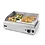 Hendi Hnedi Bakplaat 1/2 glad, 1/2 geribd Profi Line | 2400W | Grill oppervlak 518x328 mm | 203156