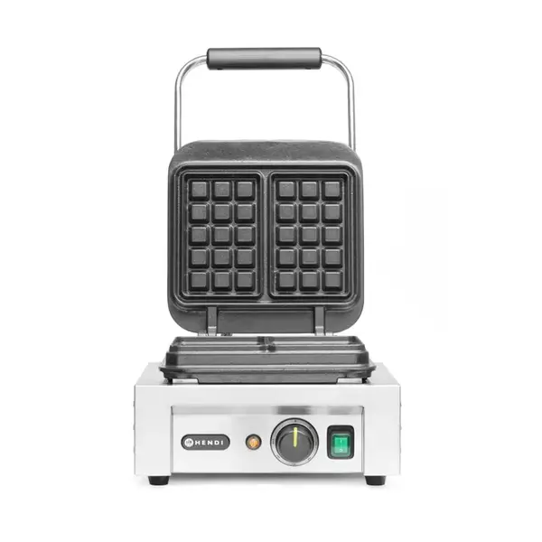 Hendi Wafelmaker met Gietijzeren Plaat Brusselse Wafels | 1500W |32x44x(H)28 cm