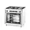 Hendi Gasfornuis met oven | Hendi | 5-pits | 14,3kW | 90x65,5x(H)90cm