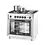 Hendi Gasfornuis met oven | Hendi | 5-pits | 14,3kW | 90x65,5x(H)90cm