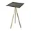 Veba Infinity Tripod Statafel zand frame + Midnight Marble HPL 70x70 cm