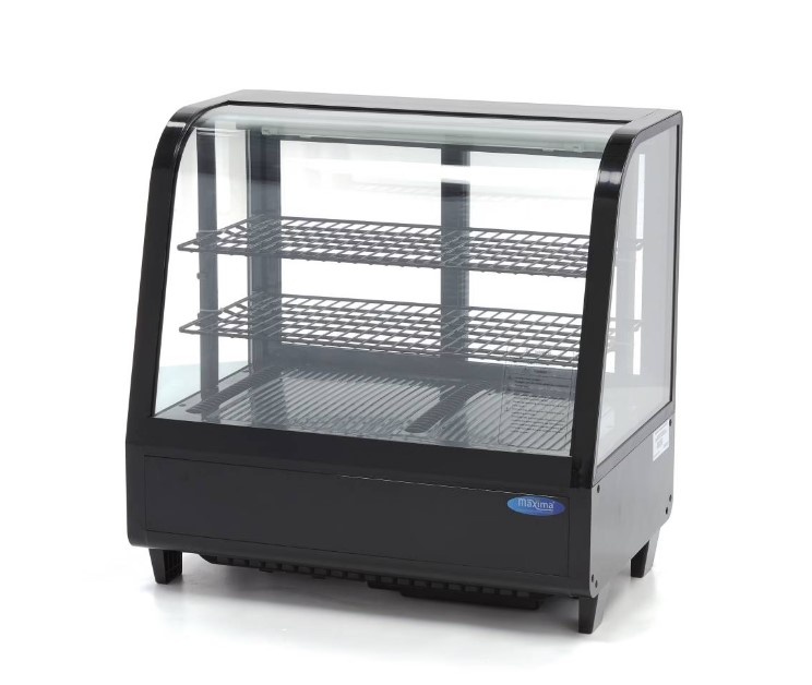 Maxima Gebaksvitrine met schuifdeur achter 100 liter | 682 mm. breed