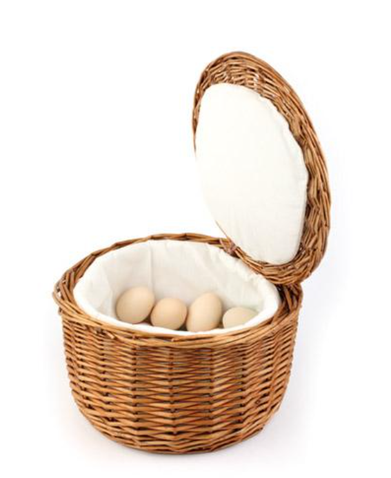 APS APS Eiermand voor 20 eieren beige wilgenhout | Ø26 x H17cm