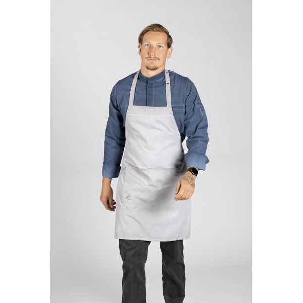 Cheffix Halterschort Wastewear Vita | Grijs | 75x80cm