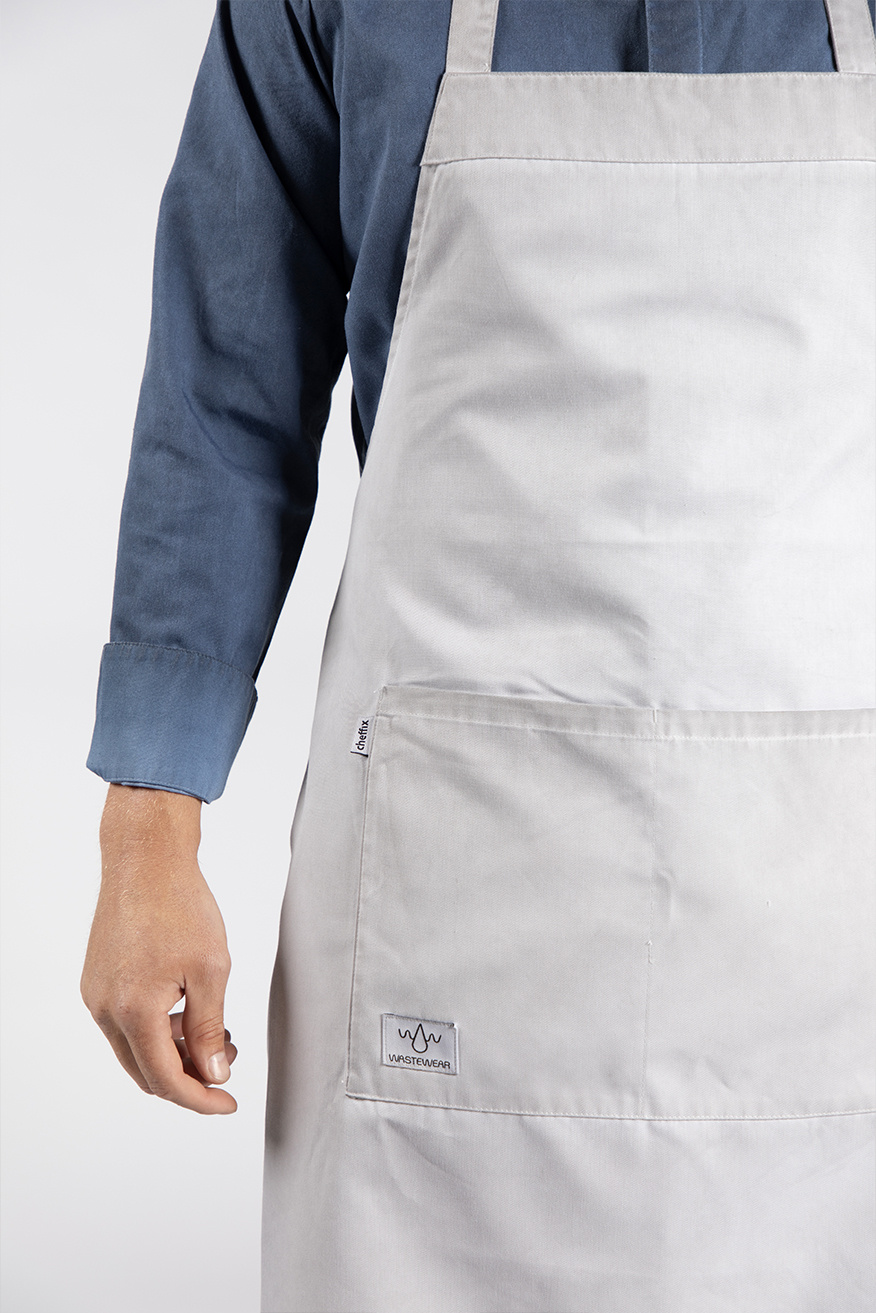 Cheffix Halterschort Wastewear Vita | Grijs | 75x80cm, foto 2 van 4