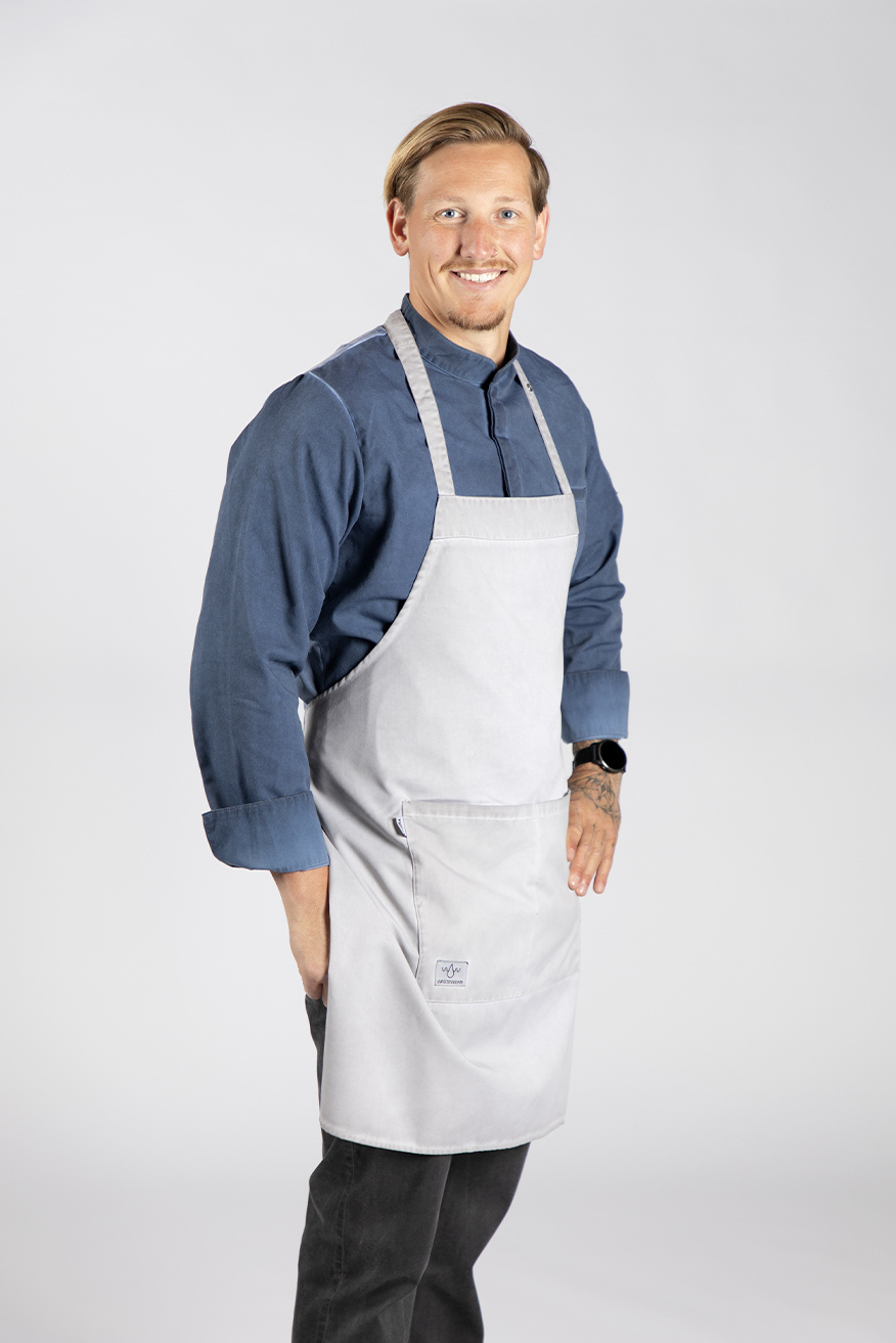 Cheffix Halterschort Wastewear Vita | Grijs | 75x80cm, foto 4 van 4