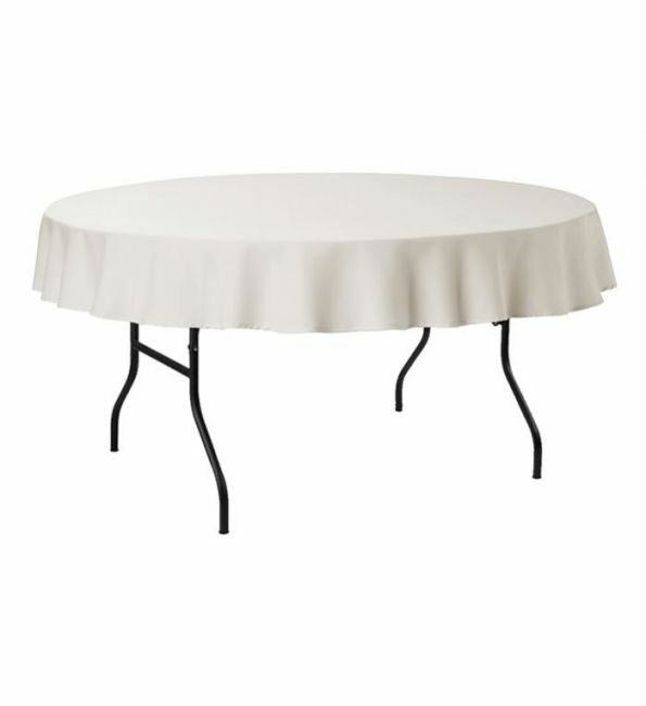 Dena Dena Tafelkleed rond wit Ø220 cm. | 100% Polyester