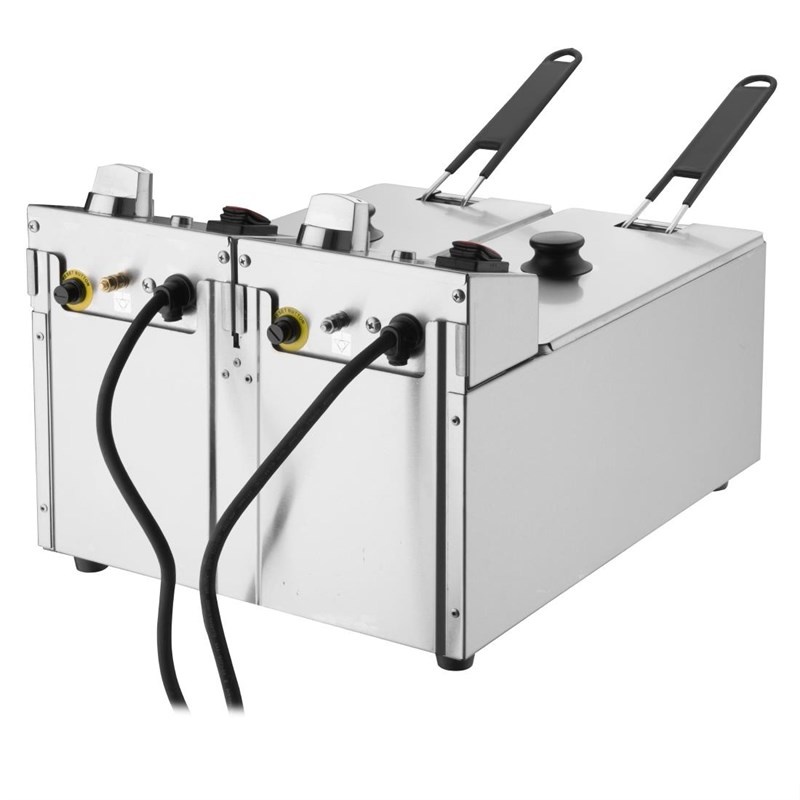 Buffalo Buffalo Friteuse 2x 3 liter | 2x 2000Watt | +60°C tot +190°C, foto 3 van 3