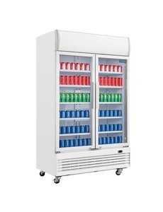 Polar Display koeling met klapdeuren en lichtbak 950 liter | 120x73xH202.6cm.