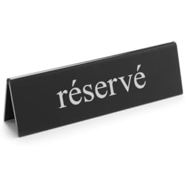 Hendi Tafelstandaard réservé 2 zijden Plexiglas | 13x3.5xH4 cm.