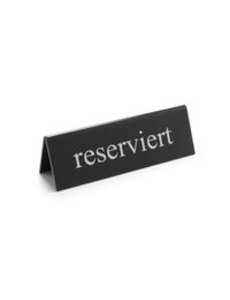 Hendi Tafelstandaard reserviert 2 zijden plexiglas | 13x3.5xH4 cm.