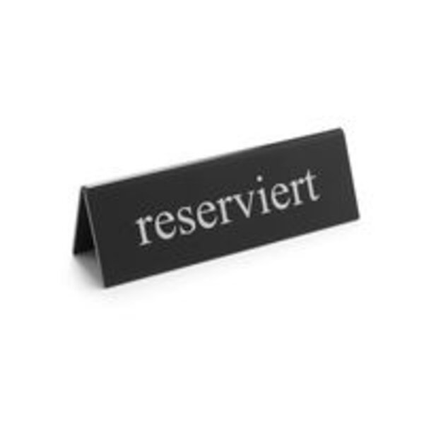 Hendi Tafelstandaard reserviert 2 zijden plexiglas | 13x3.5xH4 cm.