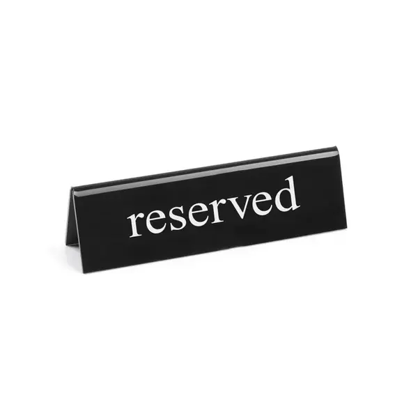 Hendi Tafelstandaard reserved 2 zijden plexiglas | 13x3.5xH4 cm.