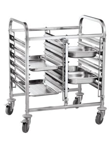 Hendi Dubbele regaalwagen - 12 x GN 1/1 |  810x610x(H)960mm