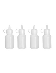 Hendi Mini saus dispenser - set van 4 stuks. | 0,03L | Transparant | ⌀30x(H)85mm
