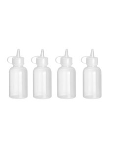 Hendi Mini saus dispenser - set van 4 stuks. | 0,05L | Transparant | ⌀35x(H)100mm
