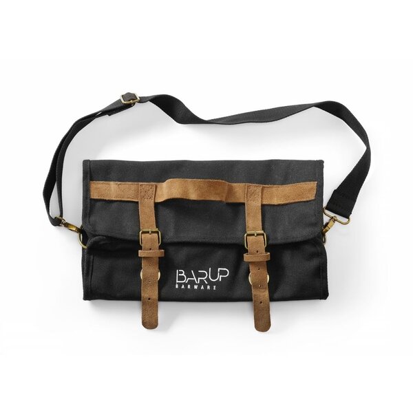 Bar Up Bartender-tas voor cocktail tools  zwart | Gemaakt van dik katoen met een effen weefsel.