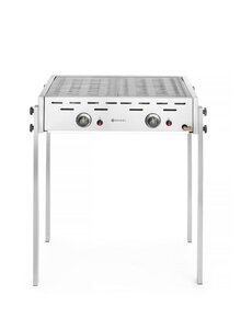 Hendi Roast Master Pro gasbarbecue RVS | 11,6kW | 2 roosters 470x320 mm.