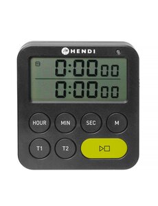 Hendi Timer dubbele | HENDI | Zwart | 82x20x(H)86mm