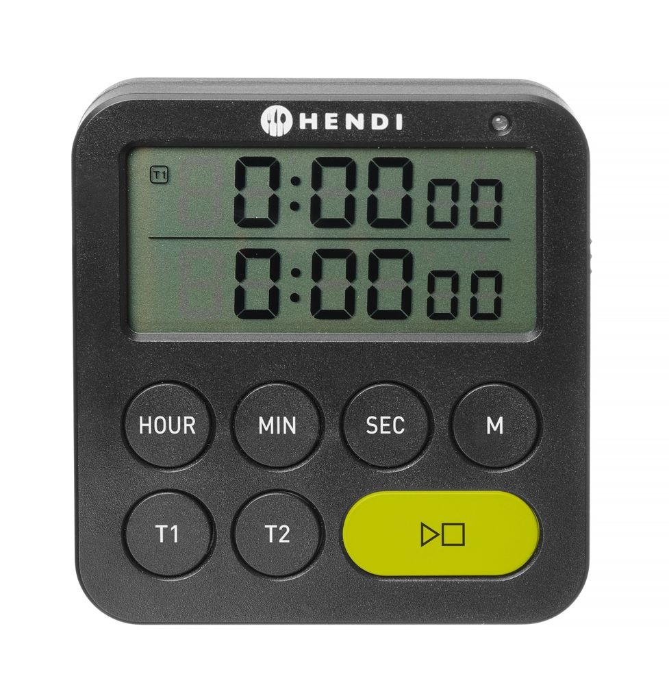 Hendi Timer dubbele | HENDI | Zwart | 82x20x(H)86mm