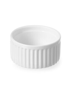Hendi Ramekin geribbeld wit porselein | Ø70x(H)35mm | Per 12 stuks