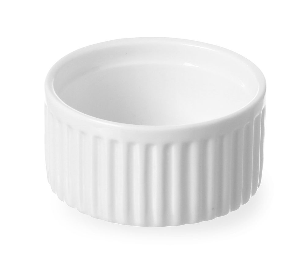 Hendi Hendi Ramekin geribbeld wit porselein | Ø70x(H)35mm | Per 12 stuks