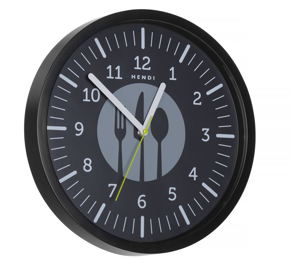 Hendi Wandklok | HENDI | Zwart | ⌀356x(H)45mm, foto 2 van 2