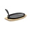 Hendi Gietijzeren schaal met houten onderlegger en greep | Zwart | 280x140x(H)30mm