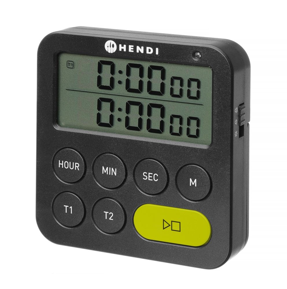 Hendi Timer dubbele | HENDI | Zwart | 82x20x(H)86mm, foto 3 van 5