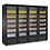 Combisteel Koelkast 4 Glasdeuren Zwart Ceb-2000r Bl *transport Op Aanvraag* | Staand model | 230V | 2500x705x2050(h)mm