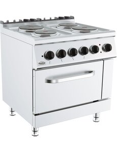 Combisteel Base 700 Elektrische Kooktafel 4 Pl. Elektrische Oven | Staand model | 400V | 800x700x900(h)mm