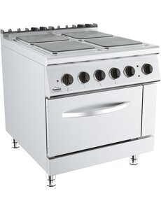 Combisteel Base 900 Elektrische Kooktafel 4 Pl. Elektrische Oven | Staand model | 400V | 800x900x900(h)mm