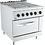 Combisteel Base 900 Elektrische Kooktafel 4 Pl. Elektrische Oven | Staand model | 400V | 800x900x900(h)mm