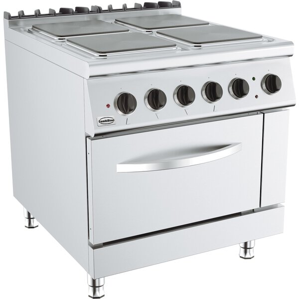 Combisteel Base 900 Elektrische Kooktafel 4 Pl. Elektrische Oven | Staand model | 400V | 800x900x900(h)mm