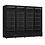 Combisteel Koelkast 4 Glasdeuren Zwart Jde-2025r Bl *transport Op Aanvraag* | 230V | 2508x710x1997(h)mm