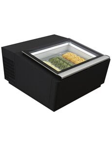 Combisteel Tafelmodel Schepijsvitrine Zwart Opent Aan De Bedieningszijde | 230V | 670x750x375(h)mm