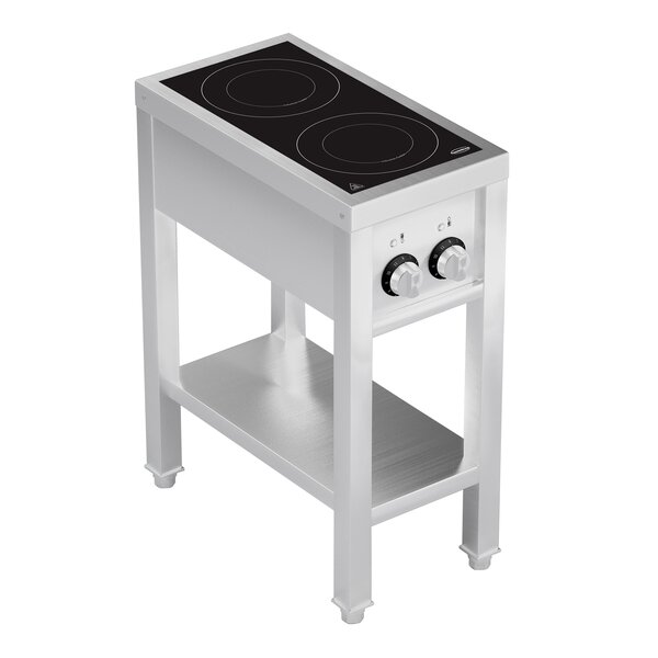 Combisteel Inductie Fornuis 2 Zones met Open Onderstel | Staand model | 400V | 355x655x875(h)mm