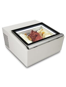 Combisteel Tafelmodel SchepijsvitrineWit Opent Aan De Bedieningszijde | 230V | 670x750x375(h)mm