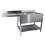 Combisteel Spoeltafel Bodem met Uitsp. Vaatwasser Demontabel 2 Rechts 1| 1600x700x850(h)mm