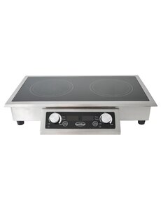 Combisteel Inbouw inductie kookplaat met 2 zones | 400V / 2x 3,5kW | 712x382x115Hmm