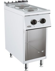 Combisteel Base 700 Elektrische Kooktafel 2 Pl. | Staand model | 400V | 400x700x900(h)mm