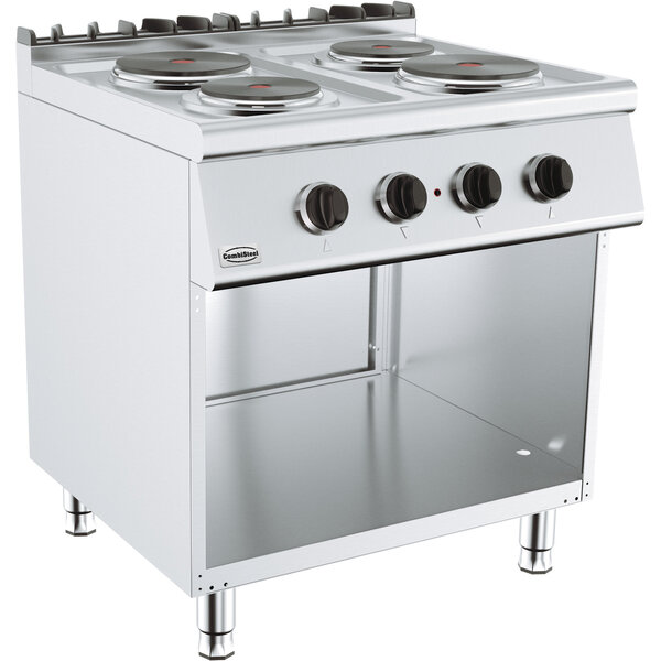 Combisteel Base 700 Elektrische Kooktafel 4 Pl. | Staand model | 400V | 800x700x900(h)mm