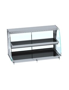 Combisteel Drop-in Warmvitrine Keramisch Gebogen - Zwart 4/1 | 400V | 1440x720x924(h)mm