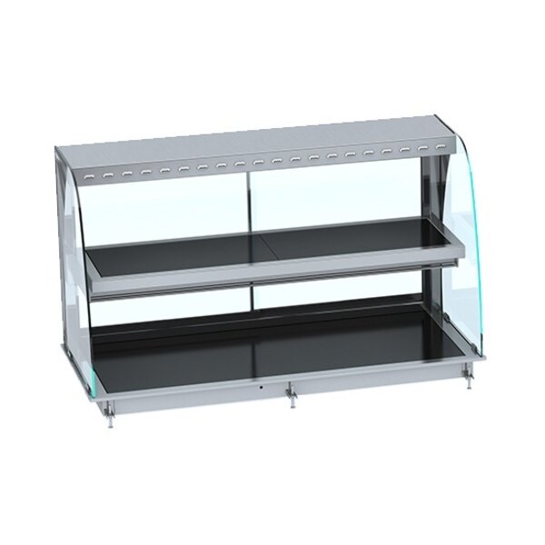 Combisteel Drop-in Warmvitrine Keramisch Gebogen - Zwart 4/1 | 400V | 1440x720x924(h)mm