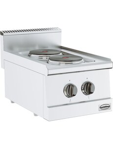Combisteel Base 600 Elektrische Kooktafel 2 Pl. | Tafelmodel | 400V | 400x600x300(h)mm