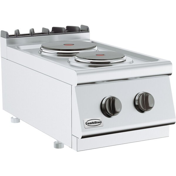 Combisteel Base 700 Elektrische Kooktafel 2 Pl. | Tafelmodel | 400V | 400x700x300(h)mm