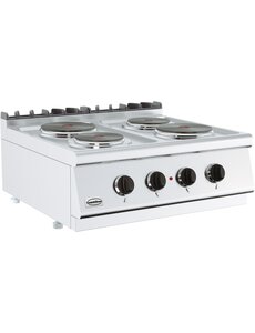 Combisteel Base 700 Elektrische Kooktafel 4 Pl. | Tafelmodel | 400V | 800x700x300(h)mm